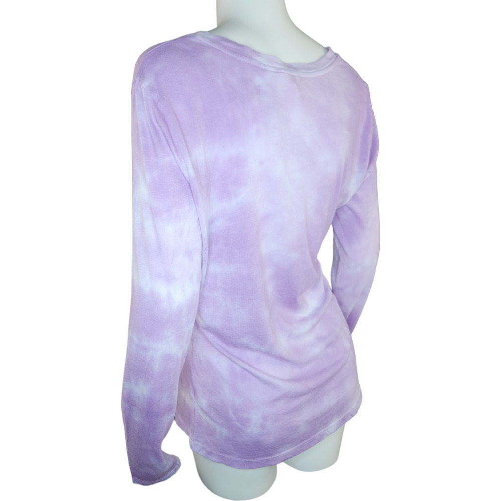 Sundry Lilac Purple White Tye-Dye Long Sleeve Round Neckline Shirt Size‎ 2 NWT - Picture 6 of 13